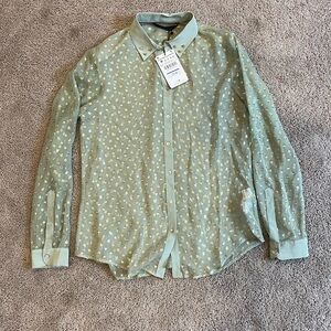 Cara women sheer long sleeve NWT